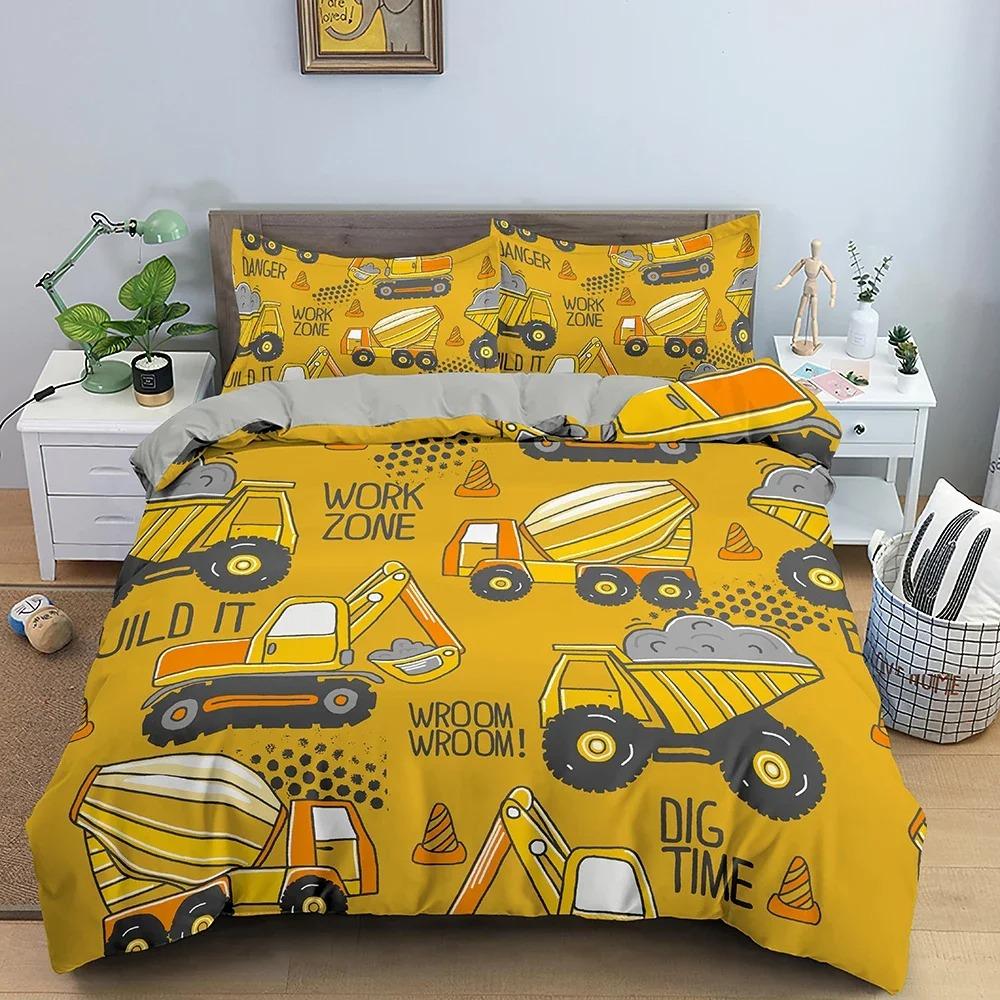 Cartoon Pattern Duvet  Quilt Cover For Children Bedroom Bedding Set Luxury Cozy Bedclothes Home Textile King Queen Full