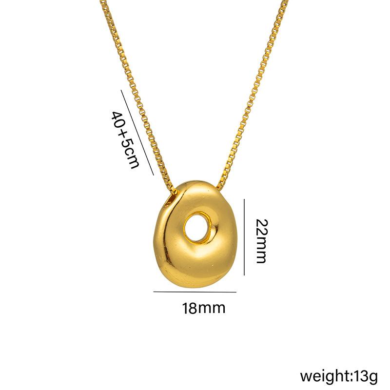 Creative A-Z Balloon Bubble Letter Pendant Neckalce for Women Gold Plated Chunky Initial Necklaces Jewelry Birthday Gift