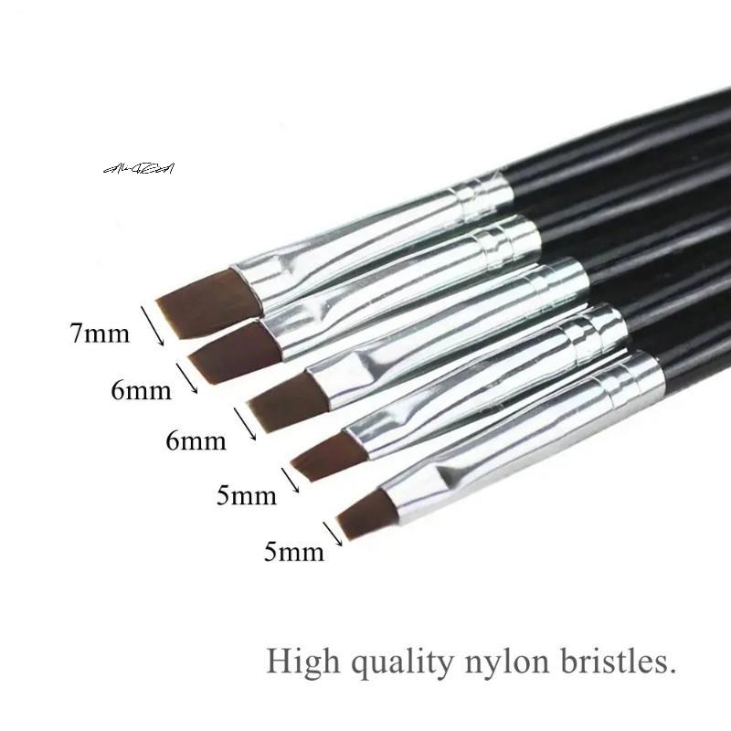 5Pcs Dental Resin Brush Pens Nylon Bristles for Porcelain Teeth Reshaping Dentistry Adhesive Composite Cement DIY Painting Tools
