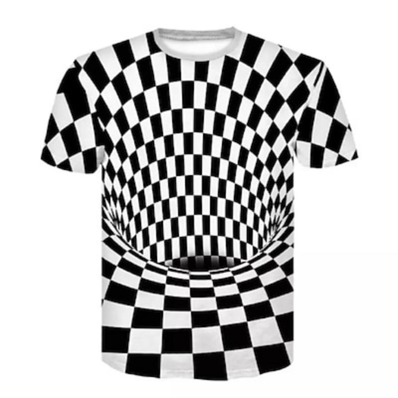 Men's Graphic Geometric 3D Shirt T Shirt Short Sleeve T shirt Round Neck Shirt Causal A B C Summer Clothing Apparel Normal S M L XL XXL 3XL 4XL