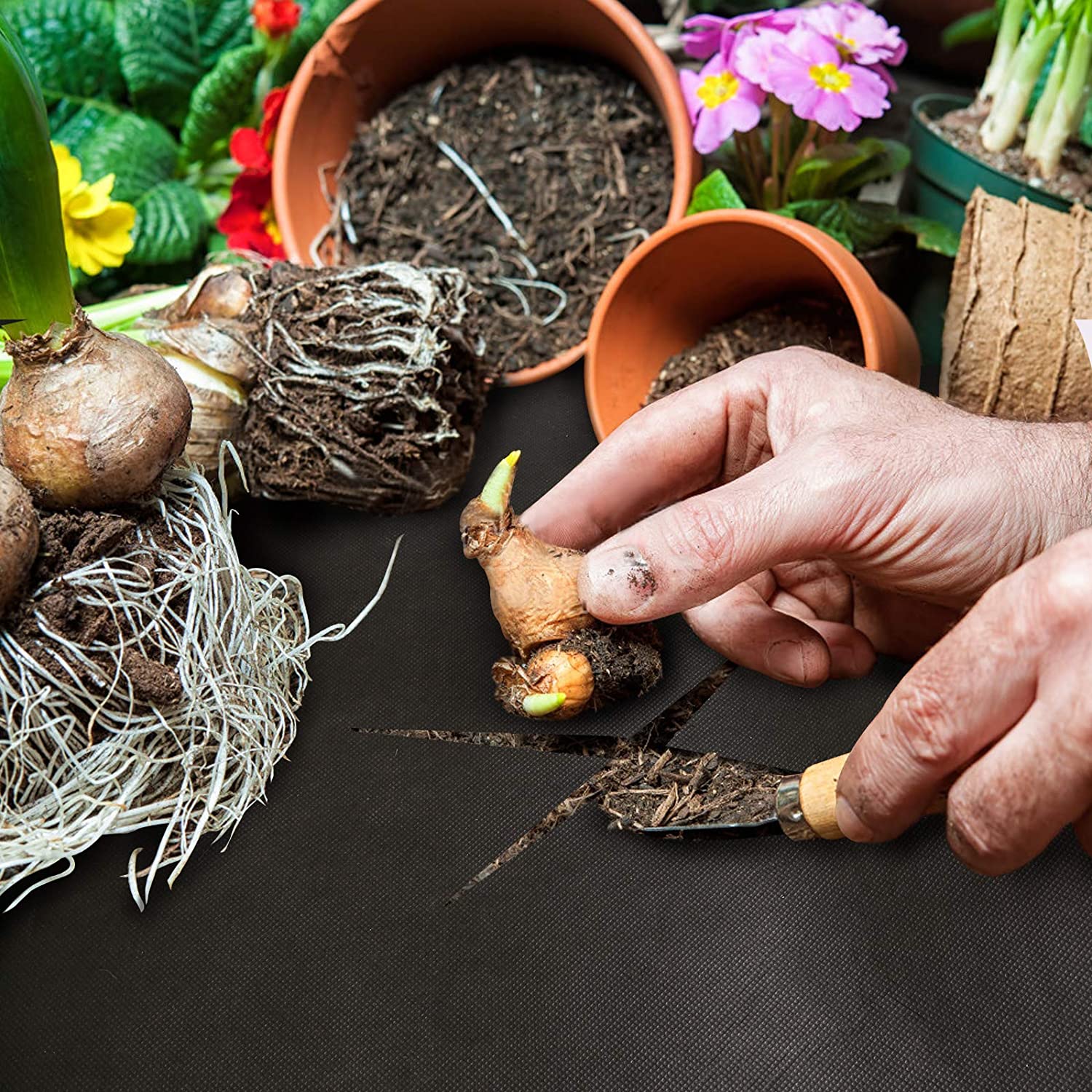 

Садовый ландшафтный материал Защита от сорняков Сверхпрочный Подъездная дорожка Садовый мат Полипропиленовый почвопокровный материал Цветочный Овощной Приподнятые грядки L 60CMX1000CM чёрный