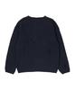 BEYOND CLOSET [Collection Line] Archive Heavyweight Cotton Damaged Detail Henley Neck Knit Navy