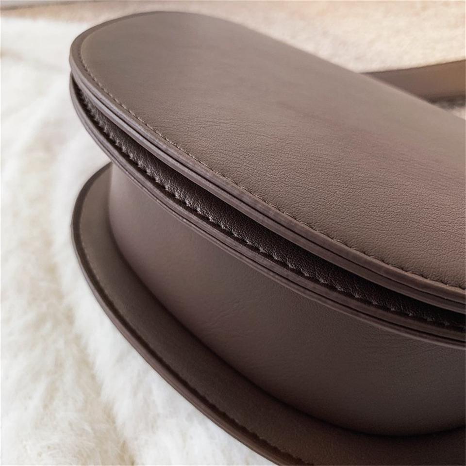 Solid Bag Retro Color Saddle High Quality Leather Shoulder Bags For Women 2024 New Simple Ladies Crossbody Bag Designer Handbags