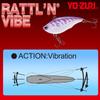 Rattlin Vibe Vibration Bass Shimmy Fall YO-ZURI Lure, 65mm, BT, Weight 17g, R1160-BT-Blue Silver, Fishing,