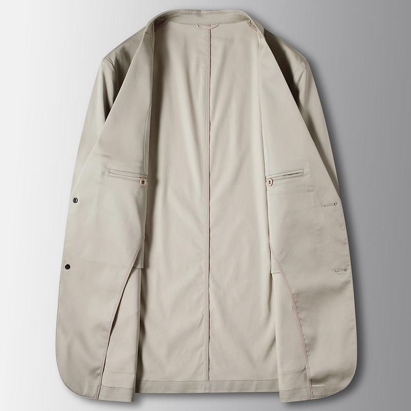 Spring and Autumn Light Luxury Business Single West Middle-aged and Young People Solid Color Tencel Suit High-end Jacket