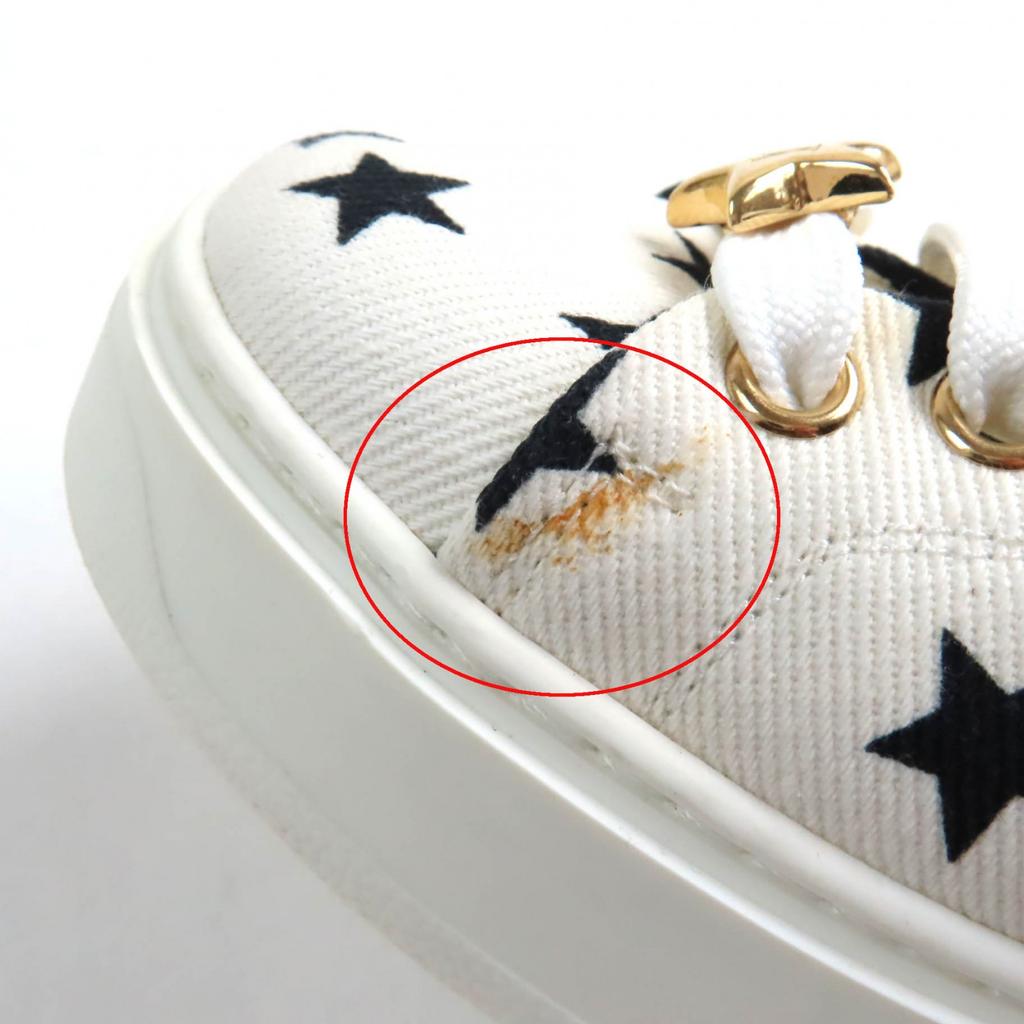 Great LOUIS VUITTON Sneakers timeout line Monogram star Leather White Canvas Used