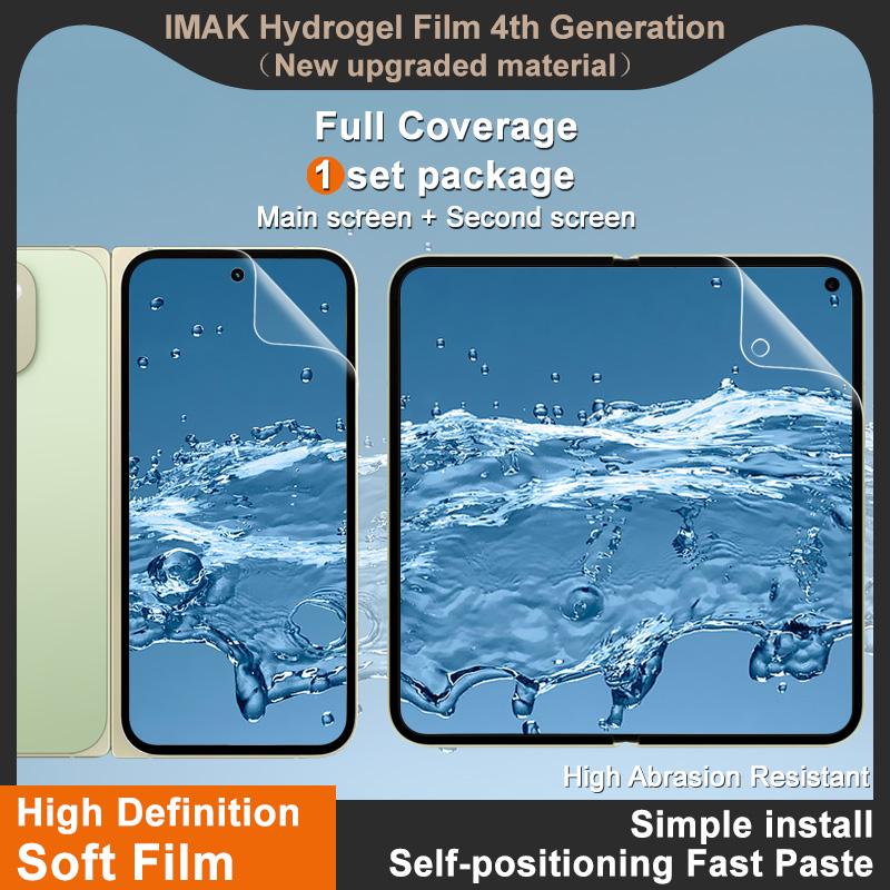 Pro Google Pixel 9 10 Pro Fold Sklo IMAK Hydrogelová fólie 4. generace Ochranná fólie na obrazovku s plným pokrytím