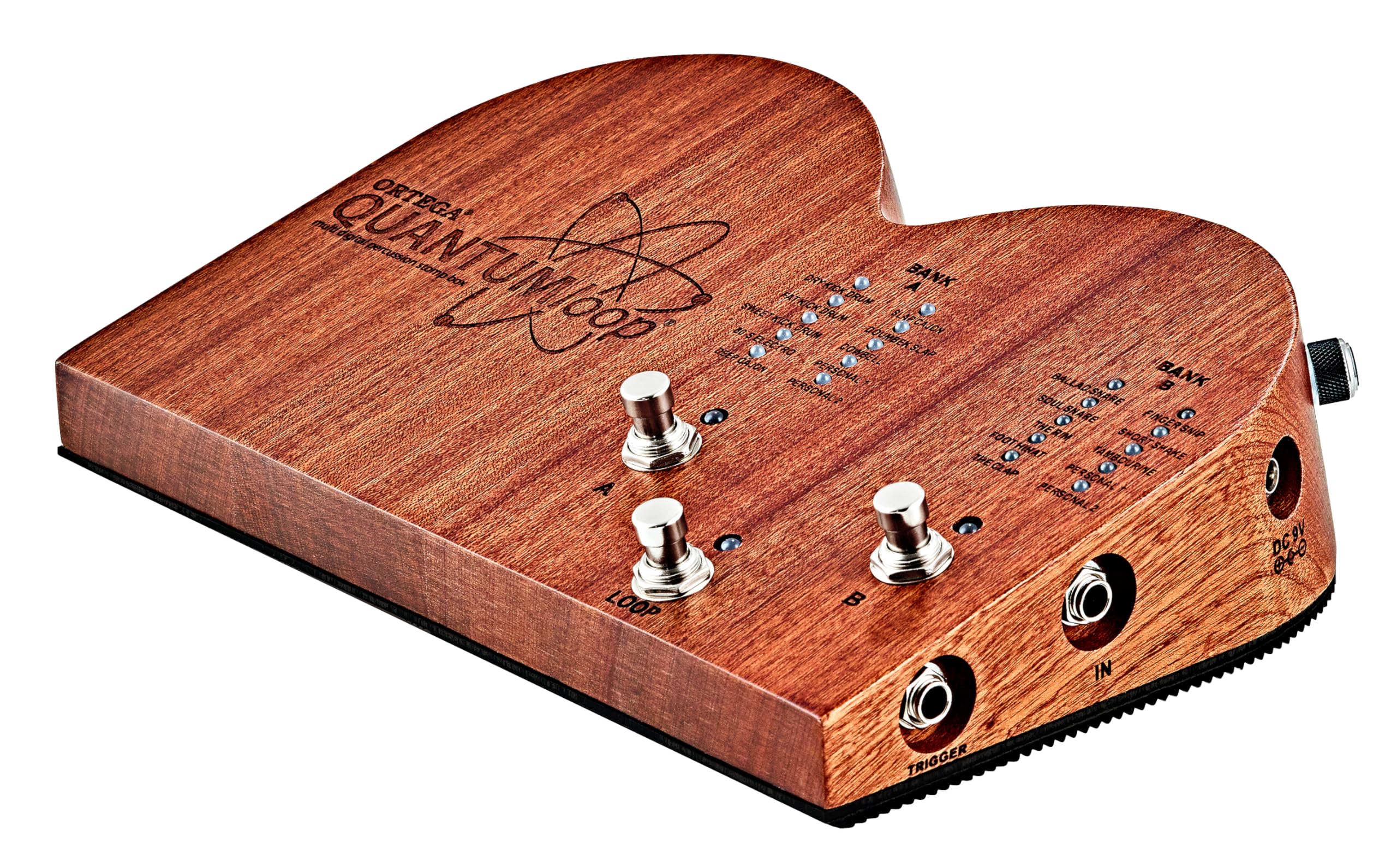 

ORTEGA QUANTUMLOOP Multi Digital Percussion Stomp Box Looper & коричневий