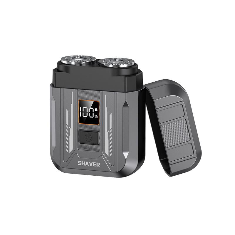 Portable Mini Waterproof Electric Shaver for Men with Rotary Blade Head