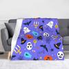 Halloween Bats Pumkin Skull Blanket Plush Awesome Warm Throw Blankets for Coverlet Spring/Autumn
