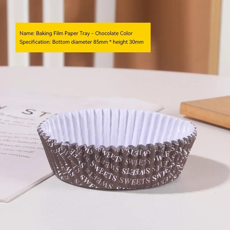 14*5*3cm 100pcs Disposable Muffin Cups Egg Tart Molds Heat Resistant Cupcake Cups Thickened Paper Cupcake Liner Mold Baking Tool
