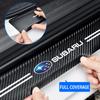 For Subaru WRX Forester Outback Crosstrek Legacy Impreza 1/4/5/8/9Pcs Car K Door Sill Scuff Plate Decor CarbonFiber Sticker