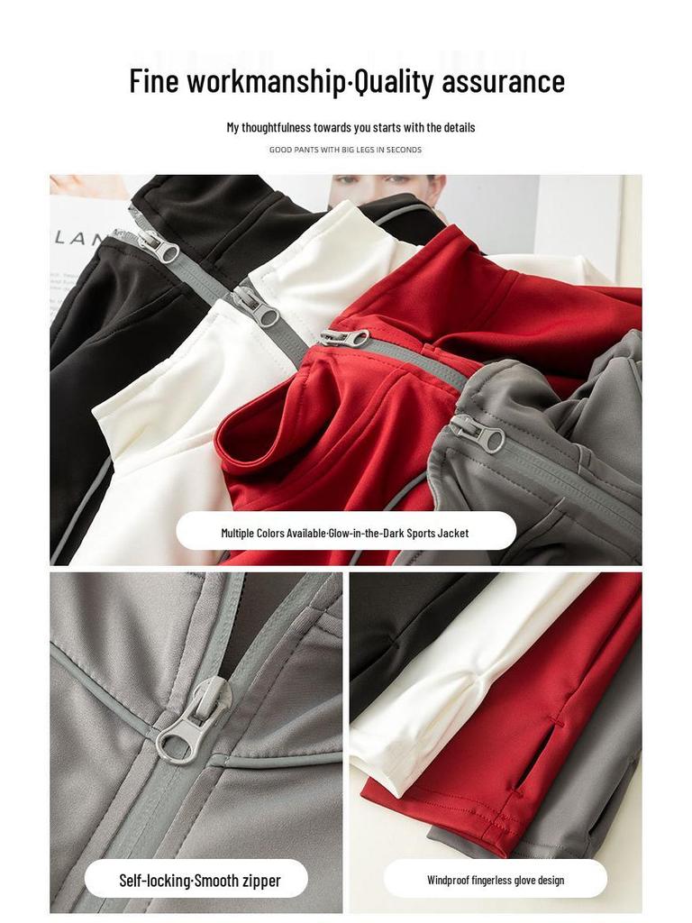 Women's High-End Yoga & Pilates Suit: Jacket, Skirt, Pants for Autumn/Winter 2024 Fitness & Running