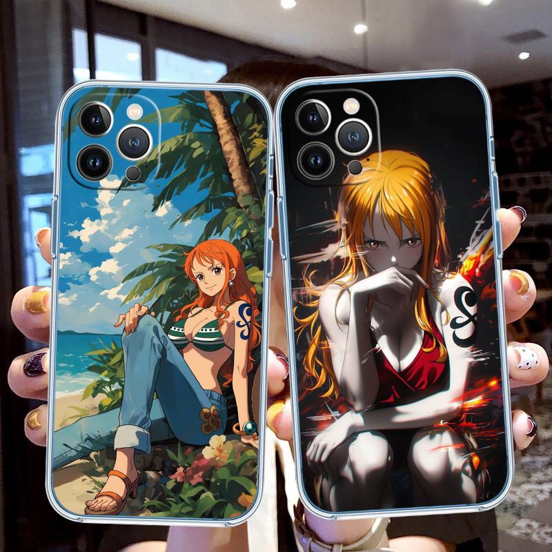 One Piece Luffy Nami Transparent Phone Case for Motorola Moto Edge 20 30 40 50 S30 Fusion Ultra Pro Neo Lite + G200 G23