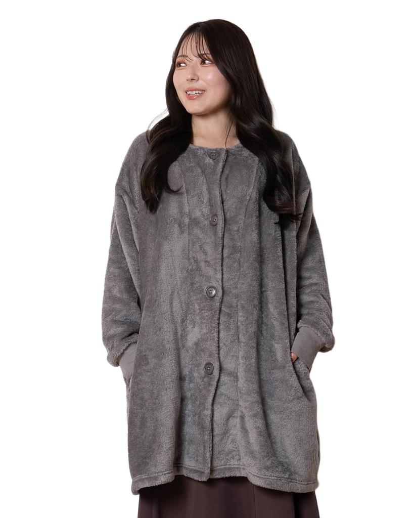 Couverture Portable Courte et Légère pour Femmes Monilo, Sans Capuche (L, Gris Anthracite)