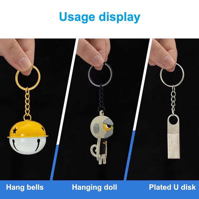 10/50Pcs Key Ring Chain Gold Color Silver Color 25/30Mm Round Split Metal Key Chain Diy Keychain Keyrings