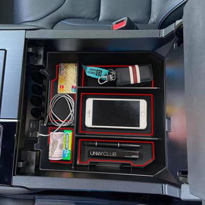 Mittelkonsolen-Organizer-Ablage für 2025-2025 Toyota Tundra/ 2025 2025 2025 Sequoia Zubehör Armlehne ABS Sekundäre Aufbewahrungsbox