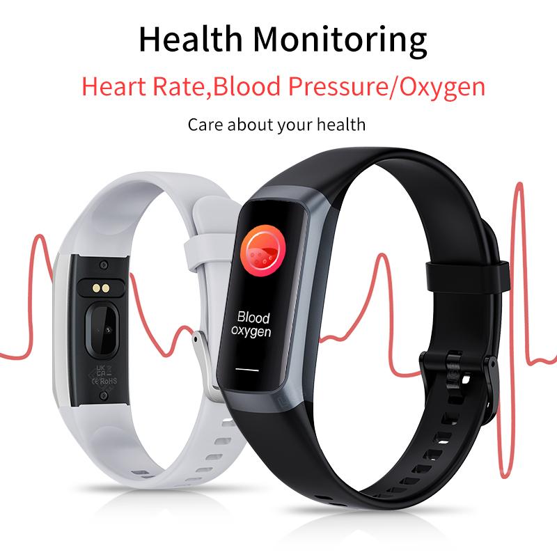 Smartwatch Smartband Donna Uomo Monitor Frequenza Cardiaca Pressione Sanguigna Connetti Braccialetto Smartwatch Tracker Fitness Sportivo