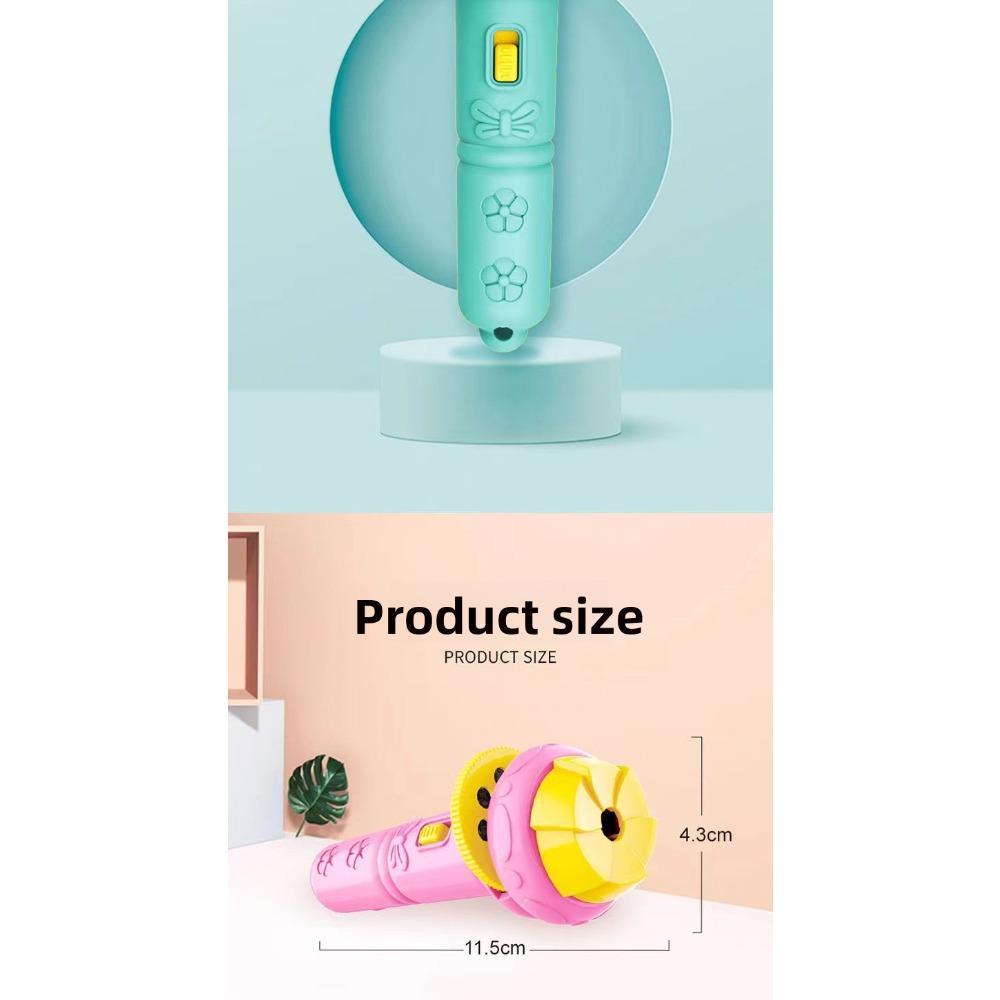 Cartoon Kids Projection Flashlight Mini Projector Baby Early Education Toy Children Learning Toy Gift