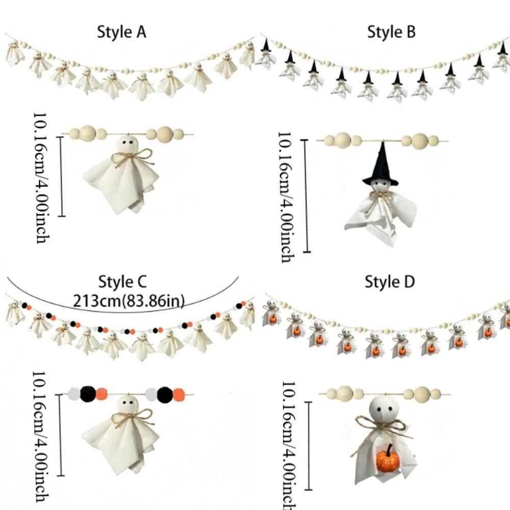 84 inch Hanging Ghost String Reusable Hallowee Hanging Decoration Halloween Spooky Pentant  Outdoor
