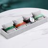 Gray Watch Bracelet Display Tray 4 Grid Slots Holder with Pillows Jewelry Storage Organizer