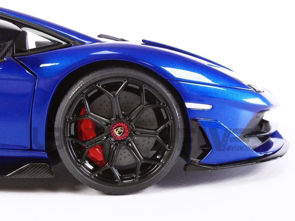 AUTOart 1/18 Scale Lamborghini Aventador SVJ Metallic Blue Finished Product 79174