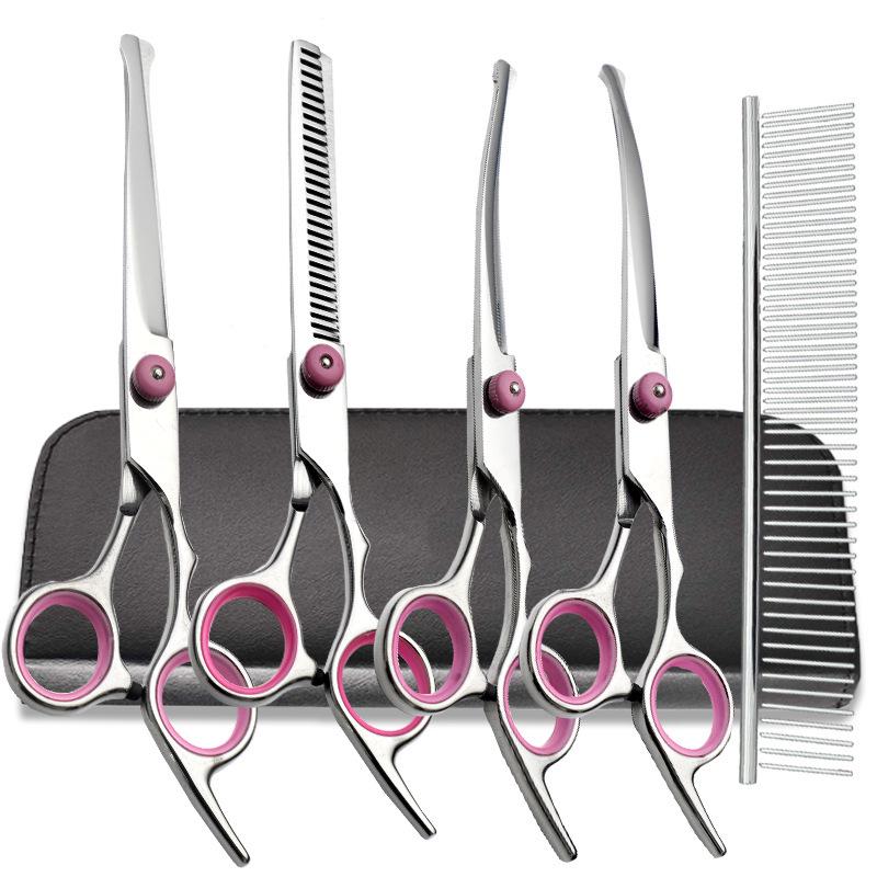 Teddy Dog 6-Inch Stainless Steel Grooming Scissors Set