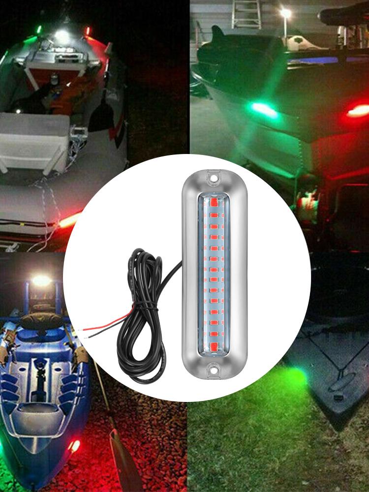 Båt Hekklys Universalt Vanntett 10-30V Marine Båt Undervanns Pontong Hekklys Rustfritt Stål 50W 42 LED