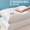 Wenji Cotton Linen Knit Pillow With Down-Alternative Fiber Fill Washable Neck Support Adults