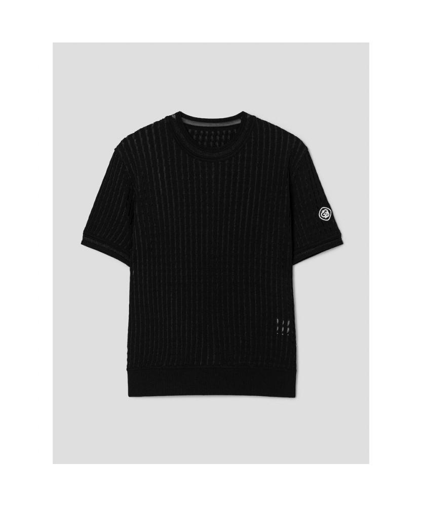 BEANPOLE GOLF Women'S Modified Cable Short Sleeve Pullover - Black