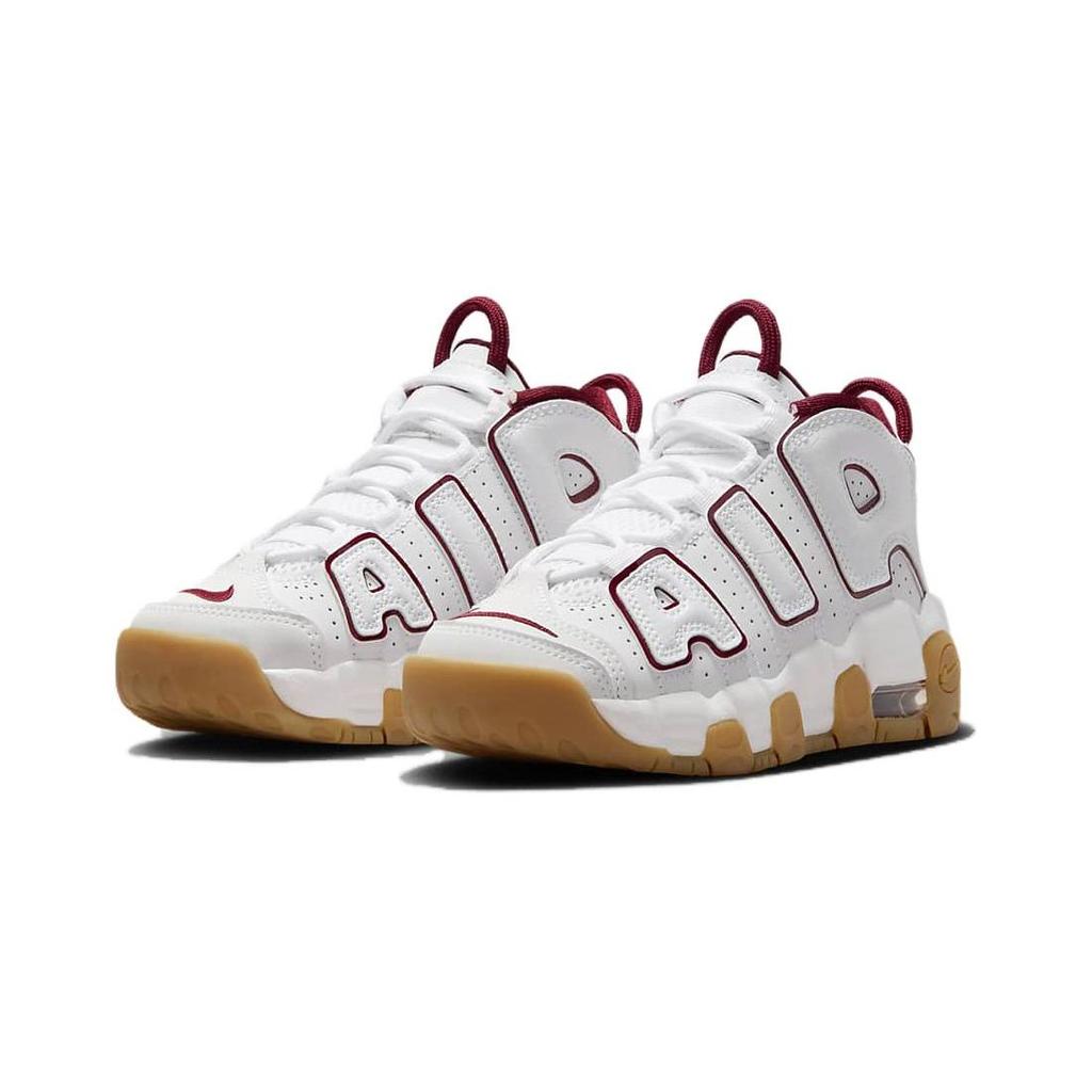 Nike Air More Uptempo (Ps) Versatile Casual Easy Comfortable Shock Absorbing Durable Low Top Kids Basketball Shoes Kids sneaker White Red FJ2847-100