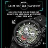 Luxusuhren für Herren Multifunktionale Sport-Quarzuhr Chronograph Wasserdicht Leuchtend Herrenuhr Datum