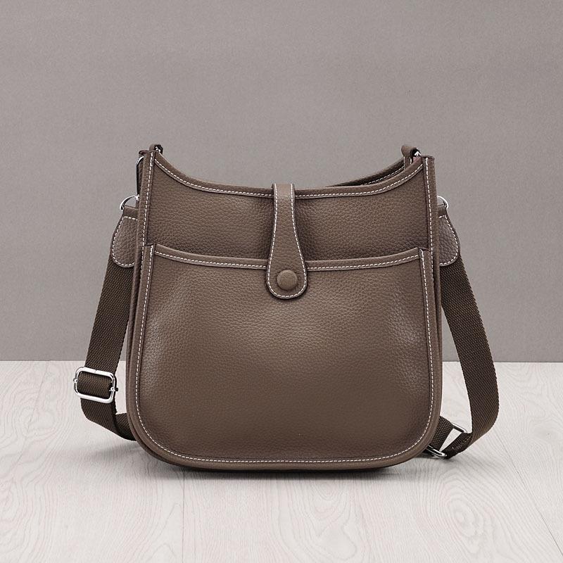 2024 m. moteriškas „Hlow Punch“ natūralios odos krepšys ant pečių