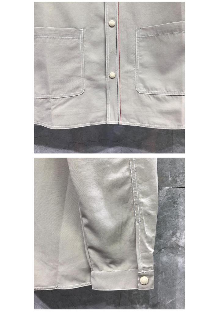 TIME BREATHE Men's Retro Workwear Jacket - Spring/Autumn Casual Versatile Shirt Style