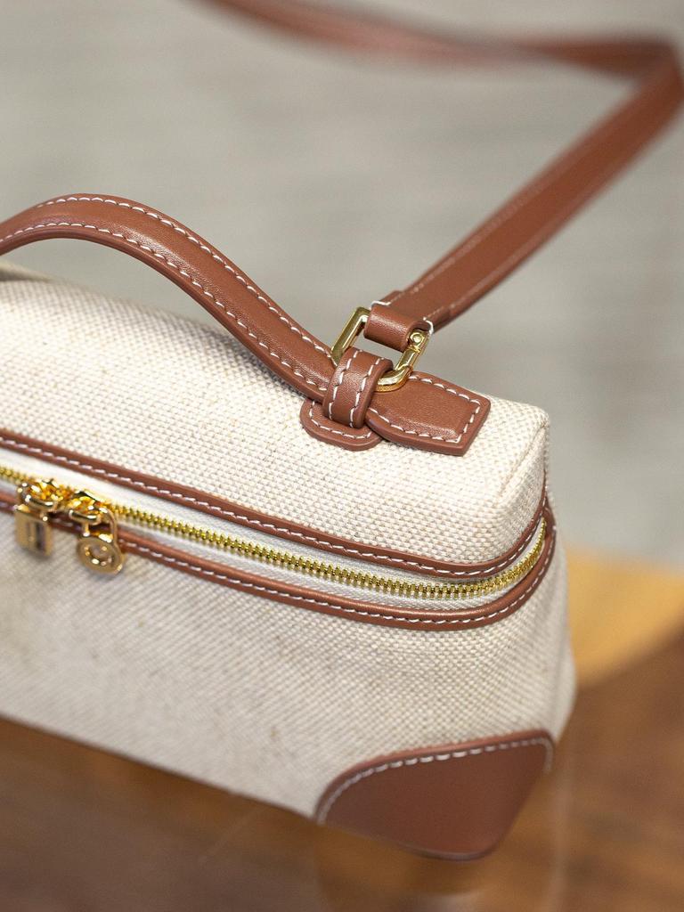 2025 Sommer Damen LP19 Canvas Rindsleder Patchwork Hand-Crossbody-Tasche