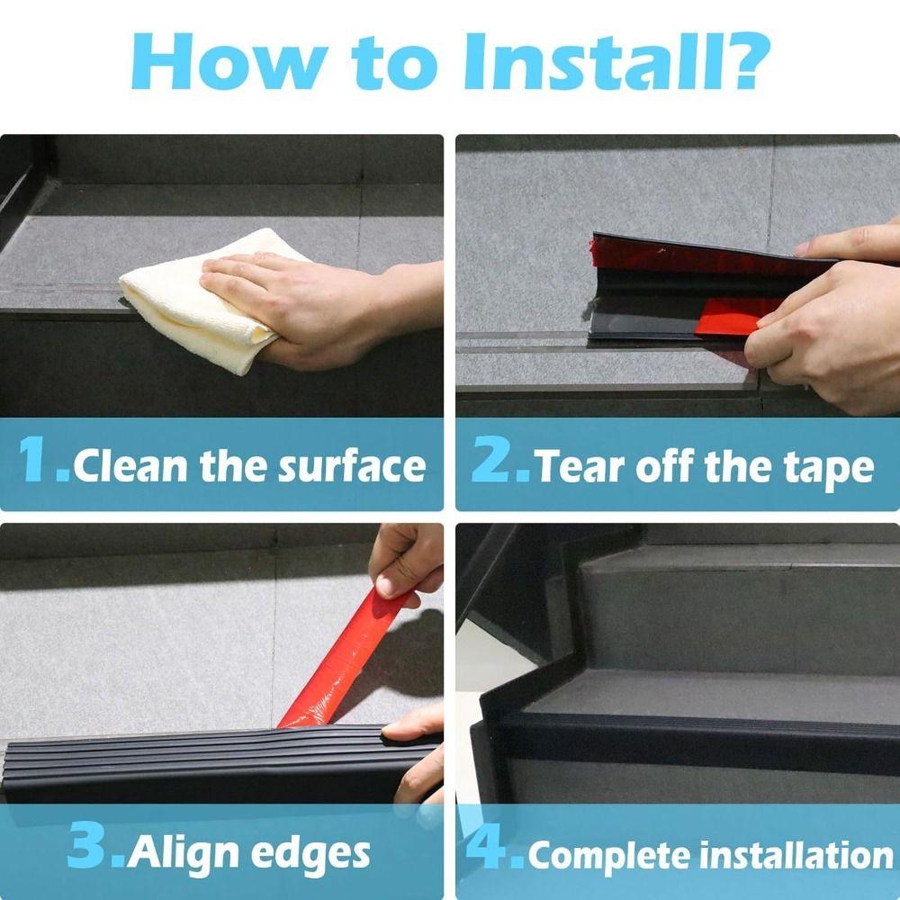 100cm Stair Safety Strip Non-Slip Decorative Strip Stair Edge Protector  Indoor Outdoor