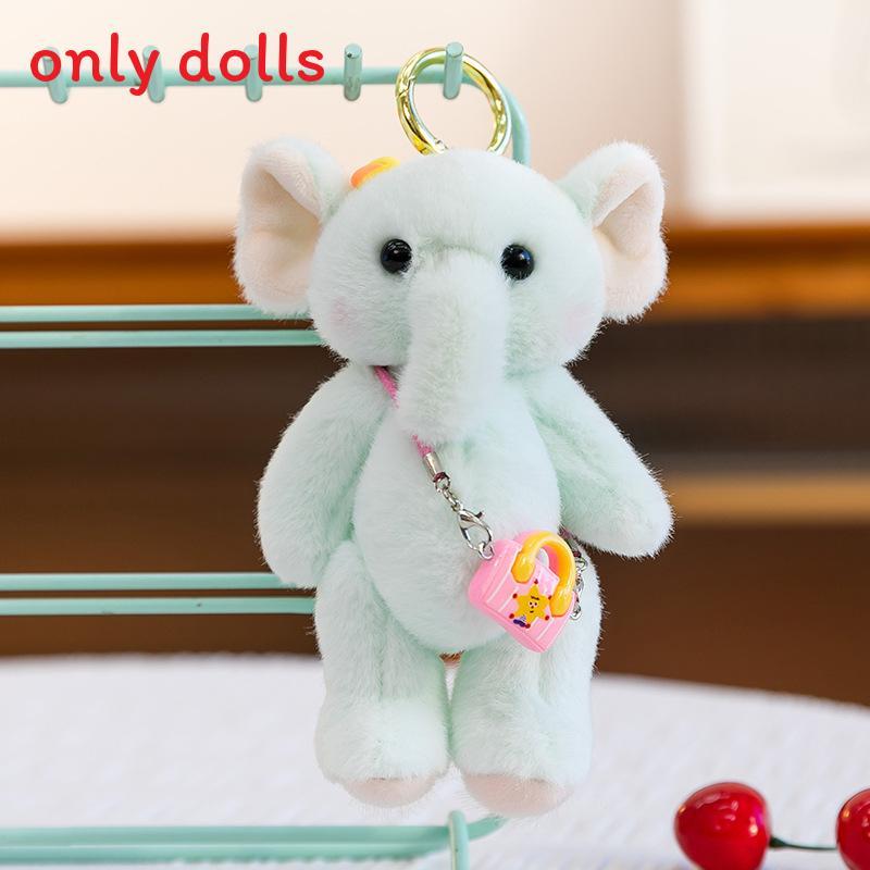 Cute Animal Plush Elephant Bag Pendant With Soft Fiber Filling For Girls And Teens
