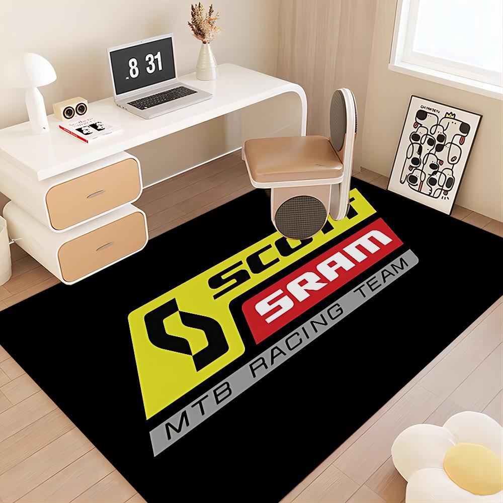 S-Scott Bike Logo Bathroom Mat Non-Slip Laundry Room Mat Laundry Decor Balcony Child Living Room Toilet Rug