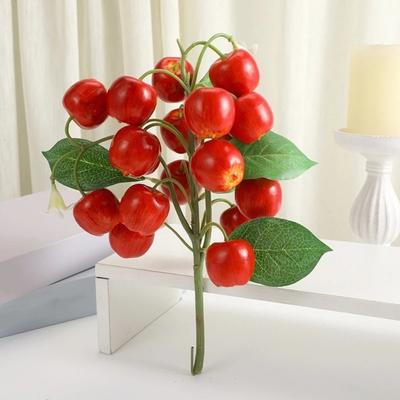 Plastic Simulated Fruit Foam Realistic Fake Strawberry Decorative Eggplant Artificial Lemon Branches Studio Photography
