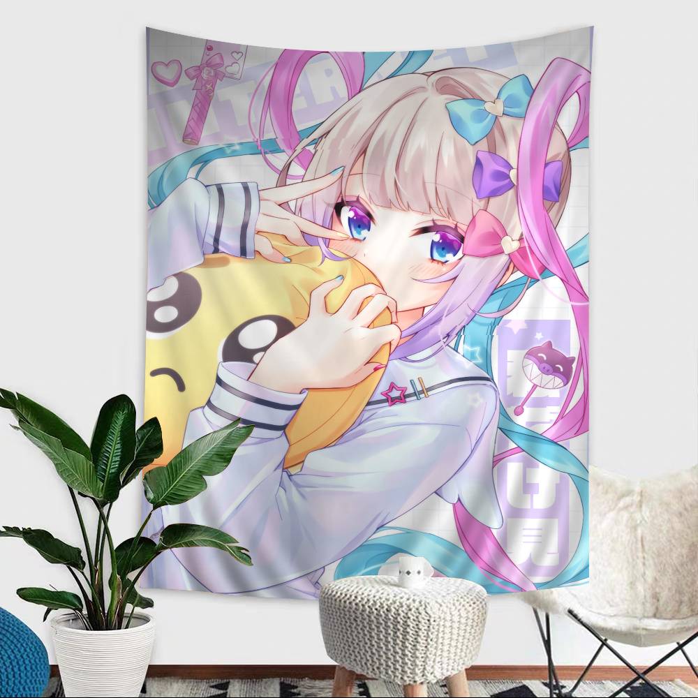 Game NNeedy Girl Overdose Tapestry Art Printing Japanese Wall Tapestry Anime Wall Hanging Home Decor