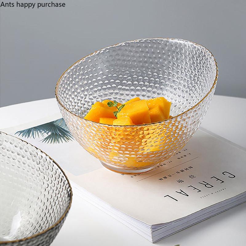 Sticlă transparentă cu fructe, farfurie, bol pentru salată de fructe, bol decorativ pentru gustare cu fructe uscate, farfurie pentru desert, veselă