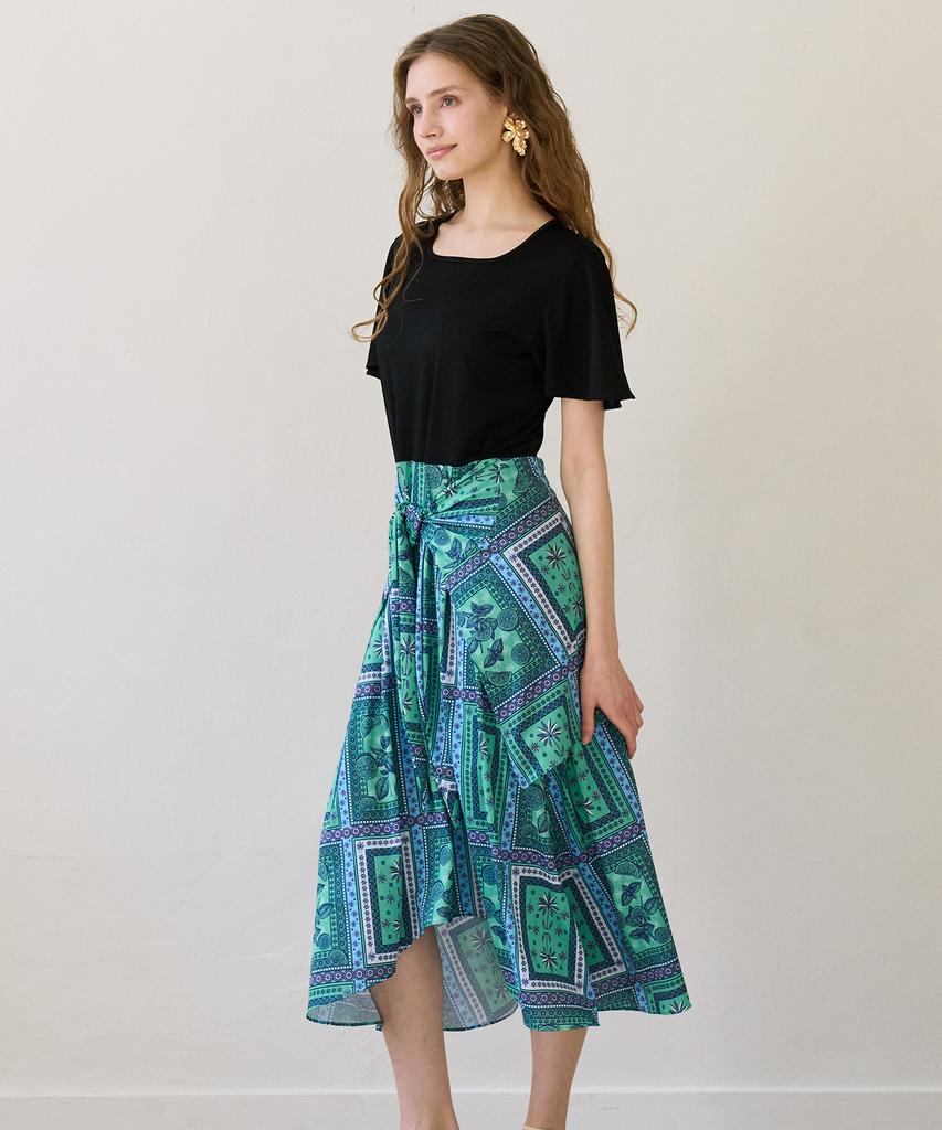 Bonide Square Neck Cover Dress Per Green