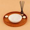 5.91x1.97in Ruffle Bowl White Scalloped Bowl Modern Key Tray  Entryway Decor