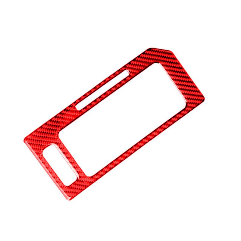 Pentru Ford F-150 2017- Accesorii auto Interior Fibră de carbon Cupă de scurgere față Cadru decorativ Wait Red Stickers