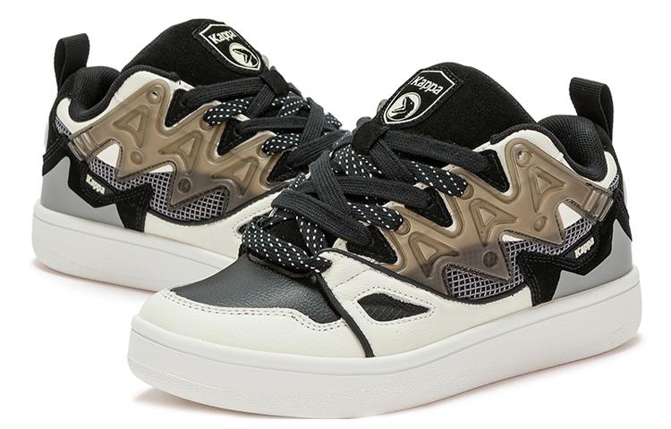 Men's Sneakers COPPOLELLA x Kappa Abrasion Resistant Low top Skateboard Shoes Unisex White Black Brown