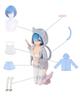 Starting Life In Another World Ram and Rem Cosplay Costume with Cat Mode Cat Ram Cosplay Costume for School and Stage Wear Cat Mode Size [Excellent