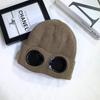 Unisex Windproof Goggles & Velvet-Lined Ski Hat – European/American Style Knit Warm Wool Hat