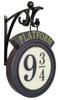 Harry Potter Hanging Night Vintage Hanging Wall 9 Platform 3 Decorative Metal Platform Wall Movie Metal 20th Anniversary Gift for Movie Lovers Light,