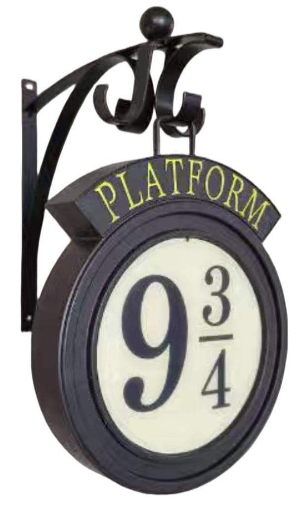 Harry Potter Hanging Night Vintage Hanging Wall 9 Platform 3 Decorative Metal Platform Wall Movie Metal 20th Anniversary Gift for Movie Lovers Light,
