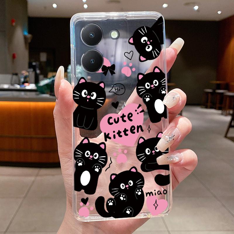 Phone Case For Vivo Y36 V2247 V2248 4G Y27 5G Y77T Y27S Y100I Butterfly Protective Casing Transparent Soft Silicone TPU Cover